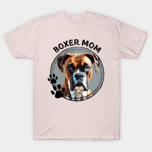 Boxer Dog Mom Dog Breed Portrait T-Shirt